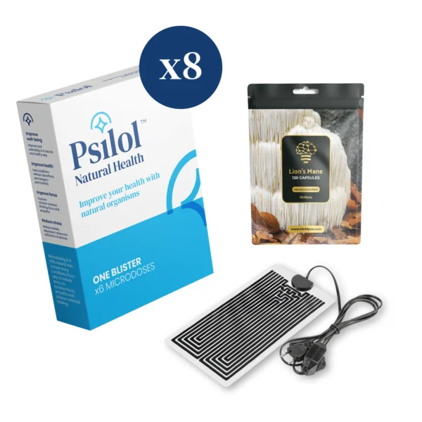 Brain Boost Microdosing (2 Monate) + Lions Mane Heilpilzkapseln